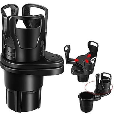 Supporto per tazza per auto multifunzione 2 in 1, adattatore di espansione per supporto per tazza per auto, supporto girevole a 360 gradi per doppio supporto per tazza per auto, supporto regolabile