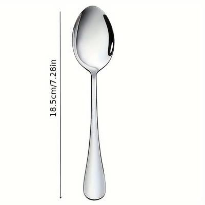 TEMU 6pcs/12pcs Set Stainless Steel Dinner Spoon, Dishwasher Safe