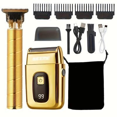 TEMU Personal Care Hairdressing Beauty Cordless Usb Charging Clipper - Rechargeable Electric Trimmer Portable Body Grooming Shaver, Beard And Mustache Styling Kit For Men Home Use