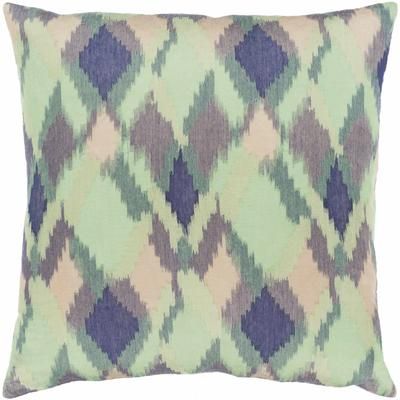 Cornwall 20" Square Traditional Cotton Dark Green/Taupe/Dark Blue/Dusty Sage/Gray/Medium Green/Medium Gray/Green/Navy Throw Pillow - Boutique Rugs