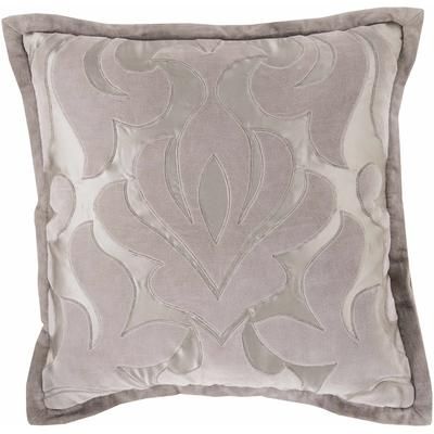 Balfron 18" x 18" Cottage Cotton Light Gray/Medium Gray Throw Pillow - Boutique Rugs