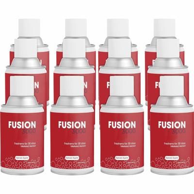 Fresh Products Fusion 3000 Metered Aerosols, 6000 ft3, Spiced Apple, 30 Day, 12/Carton, Odor Neutralizer, VOC Compliant (FRSMAIRSA)
