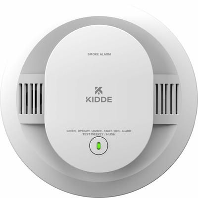 Kidde Smoke Alarm, 85 dB, Visual, Audible, Surface Mount, Wall Mountable, Ceiling Mountable, Red, Green, Amber, White (KID21031447)