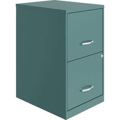 NuSparc 2 Drawer Vertical File Cabinet, 14.2" Width x 18" Depth x 24.5" Height, Teal, Baked Enamel, Steel, Recycled (NPRVF218AATL)