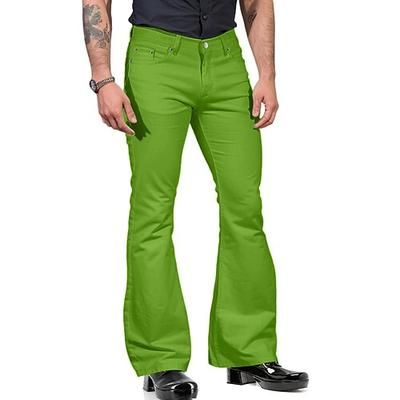 Retrò Vintage Anni '70 Pantaloni Pantaloni a zampa d'elefante Pantaloni a zampa Hippie Disco Tinta unica Costume Per uomo Halloween Carnevale Feste Abbigliamento Quotidiano Parata dell'Orgoglio Adulti