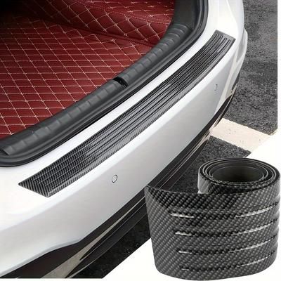 TEMU Carbon Fiber Rear Bumper Guard & Door Protector - Anti-scratch Rubber Strip For Cars, Pickups, Suvs