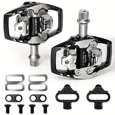 TEMU Bucklos Pd-m780 Aluminum Alloy Mountain Bike Pedals - Dual , Spd Compatible, Lightweight & Durable