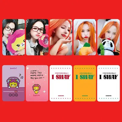 5pcs/set(G)I-DLE Album LOMO Card I SWAY Flash Card MAKESTAR Card Postcard GIDLE YUQI Sonini Yeonini Photo Card