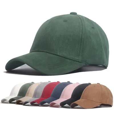Casquette de Baseball en Daim pour Homme et Femme, Chapeau Solide, Jaune, Vert, Bon Marché, de Haute Qualité