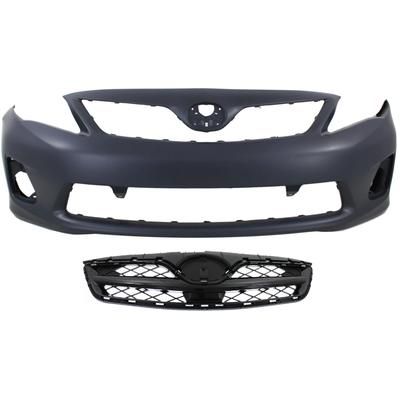 Replacement Grille Assembly Plastic Painted Black Grille, 1-year unlimited-mileage warranty KIT-021118-62