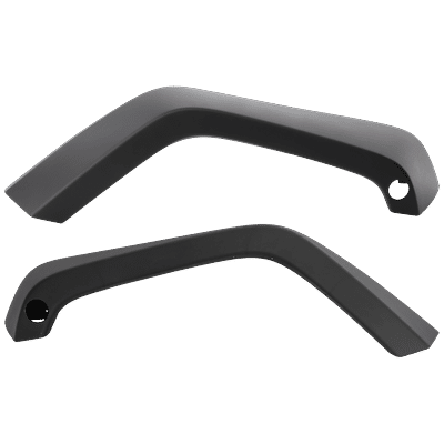 Replacement Fender Flares Plastic Textured Black, Front, Driver & Passenger Side, 1-year unlimited-mileage warranty SET-REPJ221317Q