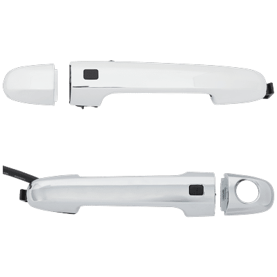 Replacement Exterior Door Handle Plastic Chrome, Front, Driver & Passenger Side, 1-year unlimited-mileage warranty SET-RK46250011K