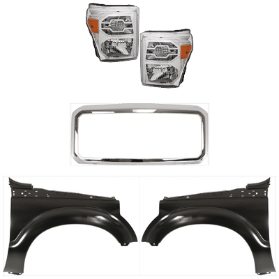 Replacement Grille Assembly Plastic Chrome Shell, 1-year unlimited-mileage warranty KIT-022423-669