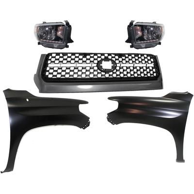 Replacement Grille Assembly Plastic Painted Black Grille, 1-year unlimited-mileage warranty KIT-031323-457