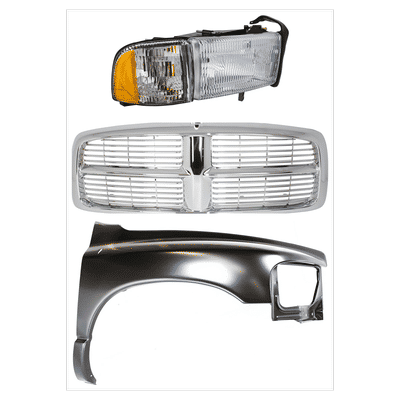 Replacement Grille Assembly Plastic Chrome Grille, 1-year unlimited-mileage warranty KIT-022423-57601