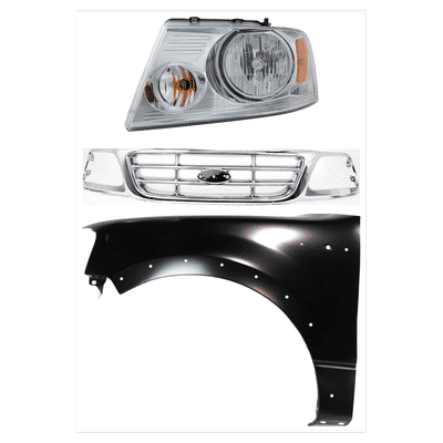 Replacement Grille Assembly Plastic Chrome Grille, 1-year unlimited-mileage warranty KIT-022423-100802