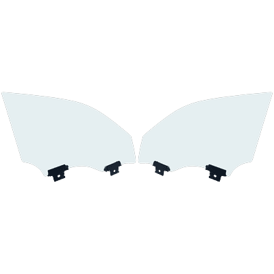 Replacement Door Glass, Front, Driver & Passenger Side, 1-year unlimited-mileage warranty SET-RD48010023