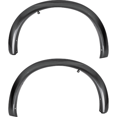 Replacement Fender Flares Plastic Silver, Front, Driver & Passenger Side, 1-year unlimited-mileage warranty SET-RN22130021