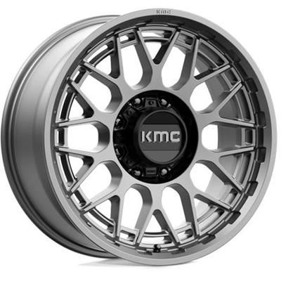 KMC Wheel Aluminum Gray, Lifetime Limited Warranty on Structure; 1 Year Finish KM72229088418