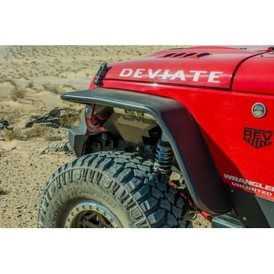DV8 OffRoad Fender Flares Steel Black, Front & Rear, Driver Passenger Side, 1 year limited warranty FENDB-02