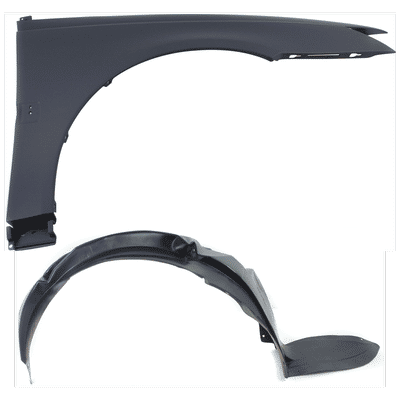Replacement Fender Plastic Primed, Front, Passenger Side, 1-year unlimited-mileage warranty KIT-082224-C793