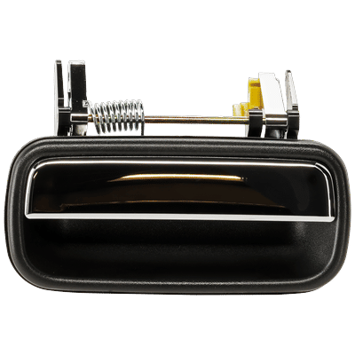 Replacement Exterior Door Handle Chrome Lever with Black Bezel, Rear, Driver Side, 1-year unlimited-mileage warranty T491326