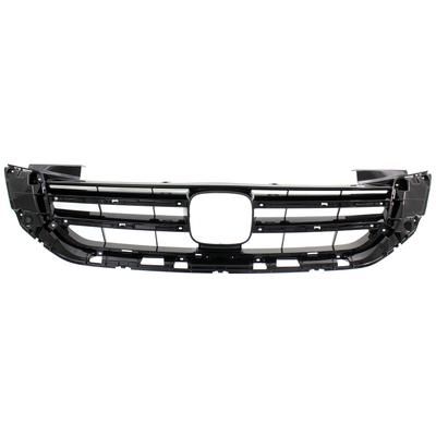 Replacement Grille Assembly Plastic Painted Black Grille, 1-year unlimited-mileage warranty REPH070166