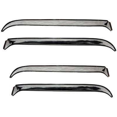 Ventshade Window Visor Stainless Steel Polished In-Channel Mount Type Ventvisor Series, Front & Rear, 14049