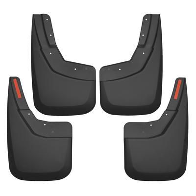 Husky Liners Mud Flaps Plastic Black Custom Fit Series, Front & Rear, Driver Passenger Side, Lifetime limited warranty 56886