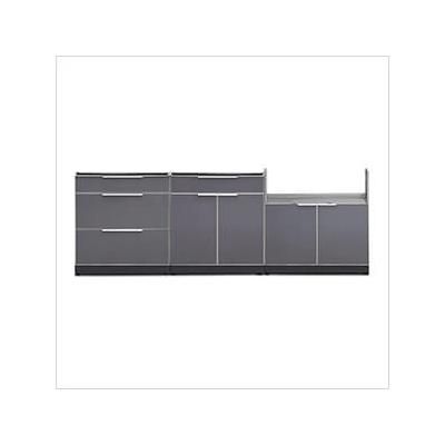 NewAge Outdoor Kitchens Aluminum Slate 3-Piece Outdoor Kitchen Set (No Countertop)