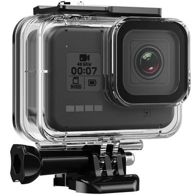 TEMU Black Waterproof Housing Case Set - 196ft/60m, Underwater Protective Shell With Bracket For Diving, Surfing, Cycling & , Parachute, Climbing, Accessories