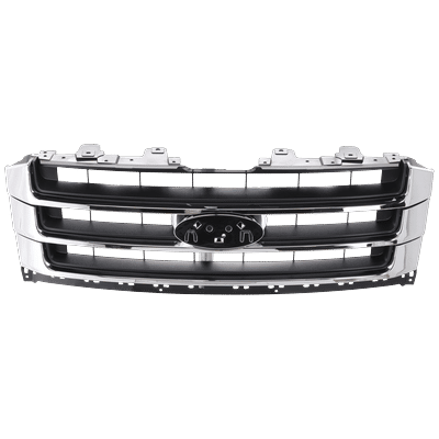 JC Whitney Grille Assembly ABS Plastic Chrome Grille, 1-year unlimited-mileage warranty RF07010177