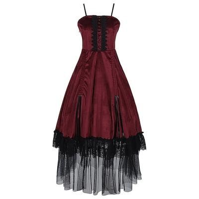 Punk Gotico Medievale Abito da cocktail Vestito Mascherata Abito da Ballo Strega Signora Straniero Costume Per donna Notte di Valpurga Halloween Carnevale Mascherata Feste Halloween Adulti Vestito