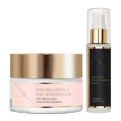 ErthSkin London Siero Elisir Antirughe Oro 24K + Crema Idratante Giorn
