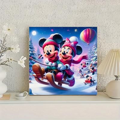 TEMU 1 Set Large Size Diamond Painting Mouse Diamond Art Painting Art Set Diy, Suitable For Beginners, 5d Full Diamond Art Painting Set, Suitable For Home Wall Decoration, ' Holiday Gifts Zsh1231a