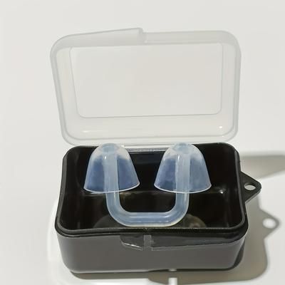 TEMU 1pc Aquapro Silicone Non-slip Nose Clip, Invisible Swimming Nose Plug, Transparent Anti-drown Nose Holder For Mermaids, Swimmers, And Water Sports