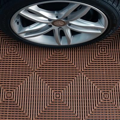 Swisstrax Chocolate Ribtrax Pro Garage Floor Tile (24-Pack)