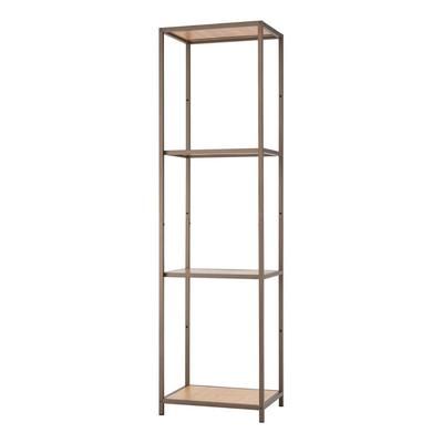 Trinity 15"W x 20"D x 72"H 4-Tier Bamboo Shelving Tower (Bronze)