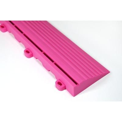 Swisstrax Carnival Pink Pro Series Looped Floor Tile Edge Piece (10 Pack)