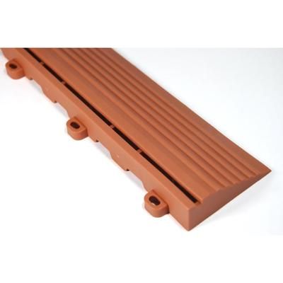 Swisstrax Terra Cotta Pro Series Looped Floor Tile Edge Piece (10 Pack)