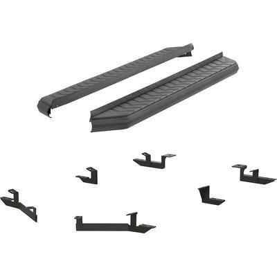 Aries Running Boards Aluminum Powdercoated Black AeroTread Series, Lifetime limited warranty with 5-year on finish 2061021