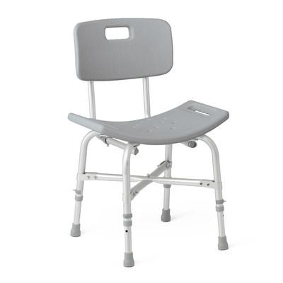 Medline Bariatric Shower Chair with Backrest and Reinforced Frame, 550 lb. Weight Capacity, 1 EA (G2-102BX1)