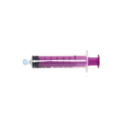 Medline Clear Oral Syringe, Sterile, Centered Tip, 35 mL, 100/CS (NON65135)