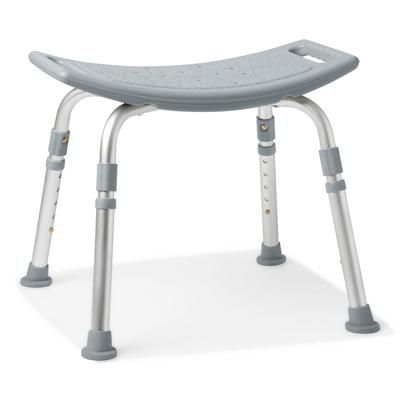 Medline Knockdown Shower Chair without Back, 15"-19" Seat Height, 400 lb. Weight Capacity, 1 EA (G2-202KX1)