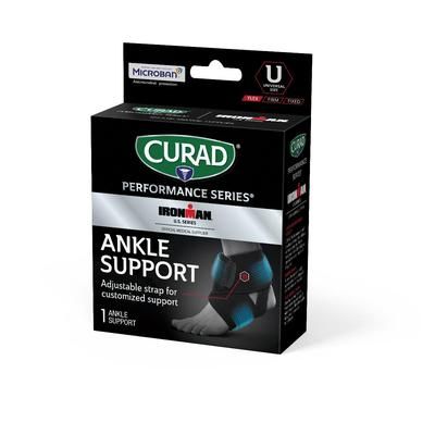 Curad Performance Series IRONMAN Adjustable Wraparound Ankle Support with Open Heel, Universal Size, 4/CS (CURIM26700)
