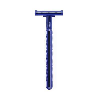 Medline Disposable Facial Razors with Twin Blades and Lubrication Strip, Blue, 10/PK (BRN1323H)