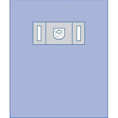 Medline DRAPE,EYE,W/FENESTRATION & POUCH,25/, 25/CS (29677CS)