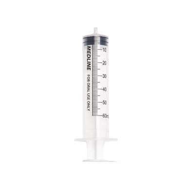 Medline Oral Syringe, Clear, 60 mL, 200/CS (NON65060)