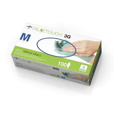 Medline For California Only, AloeTouch 3G Powder-Free Stretch Vinyl Exam Gloves, Size M, 1000/CS (6MDS195175)