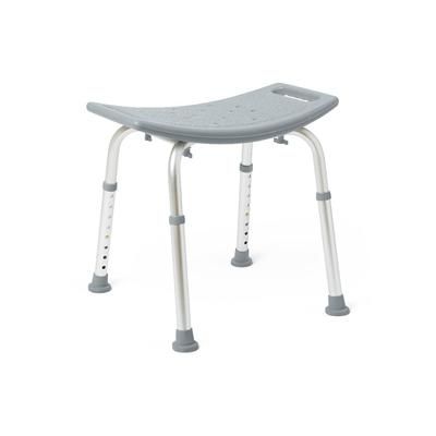 Medline Shower Chair without Back, 13.75"-20.5" Seat Height, 400 lb. Weight Capacity, 1 EA (G2-201KRX1)